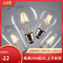 Lamp House Retro Wind Love Dison ST64 Spiral E27 Connector 4w Home Super Bright Led Warm Yellow Energy Saving Bulb