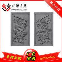 Imitation ancient brick-and-mortar Chinese relief Four-in-house doors flanked by brick sculptures 1 to ancient building brick sculptures
