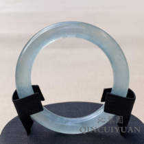 Myanmar natural jadeite a high ice seed sunny bottom wood snowflake bracelet women's bracelet round high quality identification HOT