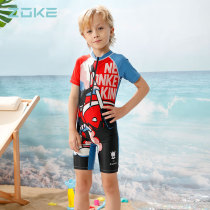 zoke Zhouke new childrens swimsuit boy conjoined flat corner sunscreen middle and big boy boy baby quick-drying swimsuit