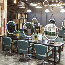 Retro Hairshop Mirror Double-sided Barber Web Hairdresser Dedicated to a Simple Modern Hairdresser Mirror