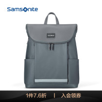 Samsonite mens backpack Cowhide computer bag clamshell fashion trend commuter mens bag TN2