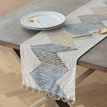 Caragle India imports handmade bronzed whole cotton printed table flag Western dining table cloth American modern restaurant table supplies