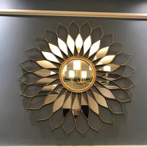 Nordic wrought iron Sun wall decoration background Wall Wall wall hanging creative decoration art pendant living room bedroom three-dimensional wall decoration