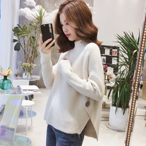 2021 new ocean gas loose Lazy Sweater Jacket Autumn winter outwear Thickened Day Ensemble Gentle Wind Knit Blouse Women