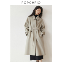 Ou Rui ◆ French retro Hepburn style ~ woolen jacket double-sided cashmere coat long women autumn and winter