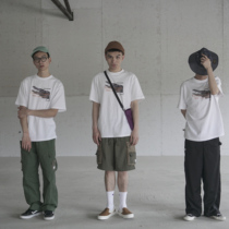 SAMESAME crocodile loose hip hop couple Tide brand oversize national tide short sleeve mens T-shirt round neck trend