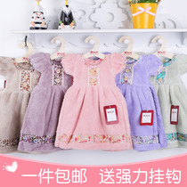 Super absorbent hand towel toilet kitchen quick-drying hand cloth children cute coral velvet towel hand towel
