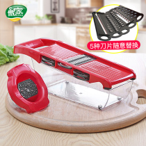 Multifunctional vegetable cutter Garlic artifact Wire cleaner Hand guard Stainless steel shredded potatoes anti-cutting hand vegetable grater