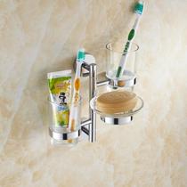 Full copper folding toothbrush cup gargling glass cup active multifunction full copper three-cup holder toilet toothbrush holder cup holder