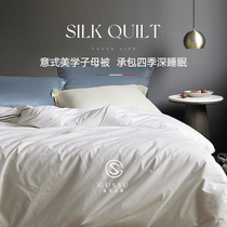 Gusu Zhi Jinhuang golden double Palace cocoon silk quilt two-in-one zipper 360 ° 100 mulberry silk winter