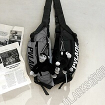 ~ Tide Card Slanted Satchel Men Fashion Trends Mens Day Ensemble Light Casual Chest Bag Small Backpack Single Shoulder Student Pocket