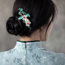 Hanfu headdress hair hairpin series beads millet beads flowers step hair hairpin cloisonne antique hair accessories ancient costume Ming accessories