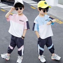 Boy summer suit Handsome 4 fashionable 5 trendy 6 Casual 7 Childrens summer sports childrens clothing 8 little boy clothes 9 years old