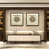 Living room sofa background wall decorative painting high-grade retro relief painting nostalgia new Chinese hanging painting Hall entrance mural