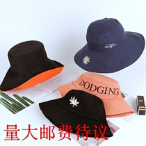 Foldable bifacial day series fisherman hat covered face spring summer and autumn basin cap multicolor Korea great eatery fisherman hat custom