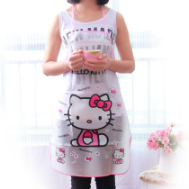 Home kitchen anti-oil apron cartoon waterproof anti-fouling adult lady cute cooking home kitchen princess waist