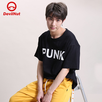 DEVIL NUT demon Tide brand Ye Hongxi with spring and summer letters short sleeve T-shirt PUNK AOL SNT