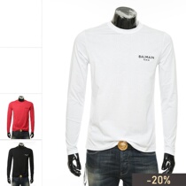  BALMAIN Ballmann embroidery logo mens casual long sleeve round neck T-shirt BRM005060