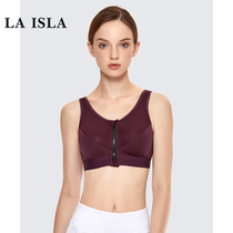 High strength shockproof sports underwear womens front zipper large chest show small shock absorption running large size vest thin bra summer