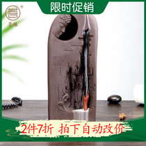 Sandalwood Back-back Chanta fragrant stove Home Incineration Incense for the Buddha The Purple Sand Burning Incense Stove Creative Pendulum of the Big Number