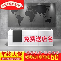 Front desk reception desk office counter collection of silver desk brief modern company Desk Consulting Desk to Yingbin Terri Custom