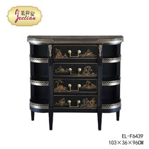 European style French hand-painted neoclassical porch Cabinet sideboard hot sale storage cabinet with drawer entry door cabinet