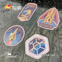 Space sticker set luggage suitcase sticker laptop guitar waterproof tide 3m decorative stickers