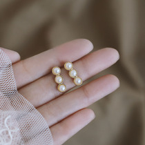 Silver Moto Home s925 Pure Silver Needle Pearl Earrings Han Temperament Net Red 2021 New Tide Ear retro Ears Accessories