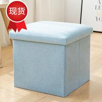 On the new rest folding storage box retro room square ◆ new sundries stool stool bed end clothing store bed