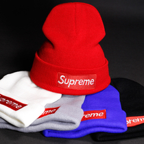  European and American knitted hat mens winter ins Chauded wool-line hat children Korean Chaumen lovers 100 hitch-head cold