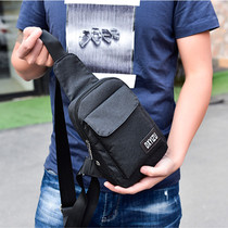 2022 New Pint Chest Bag Mens Korean Version Splash Water Canvas Single Shoulder Diagonal Satchel Casual Couple Small Backpack Tide Movement