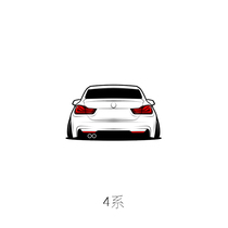 Suitable for BMW 4 Series low-lying car scratch model sticker car friend meeting personalized car sticker custom HF Silhouette