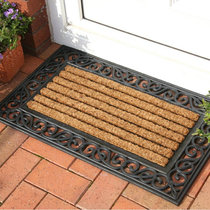 Newly imported handmade coconut palm mat European-style hook flower garden entry entrance Entrance Hall rub soil anti-skid mat doormat mat floor mat