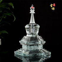 Buddhist supplies White Crystal villi double-layer Bodhi pagoda pagoda Pagoda