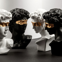 Berens 15cm David resin plaster statue large art teaching aids sketch painting Xiawei Avatar mini still life ornament statue sketch model mold trumpet home decoration
