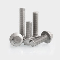 M5M6M8M10M12 * 6x8x10x60 304 stainless steel flange surface external hexagon Bolt screw non-slip with teeth