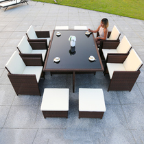Outdoor vine tables and chairs combined garden villa courtyard and chairs minimal modern leisure outdoor waterproof tables and chairs