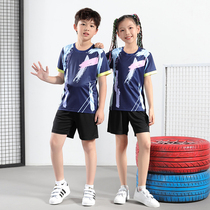 Childrens Customized Badminton Clothes Summer New Competition Training Jersey Boys Short Sleeve Sleeve Girls Sports Kit