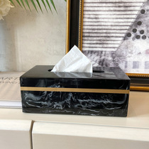 Creative light luxury tissue box Nordic living room coffee table American home table decorations drawing box soft Model Room