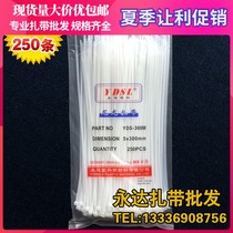  5*300mm Self-locking nylon cable tie buckle Plastic seal fixed binding belt Harness buckle Black white