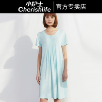 Small Nurse Lady Modale Sleeping Dresses Outskirt Woman Wear Casual Pyjamas Big Code Home Dress Short Sleeve Dresses Dress Nepotism Dress