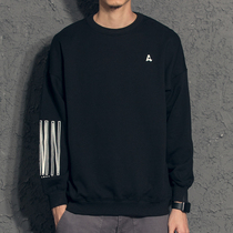 Yi blue trend mens clothes spring and autumn round neck pullover loose plus velvet clothes men 2019 spring men