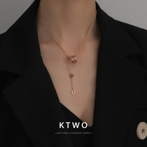 South Korea light luxury fashion new simple temperament little red man necklace female tide Net red choker cold wind choker