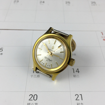 Original clothing stock peacock yellow shell silver face Manual mechanical womens table diameter 27 mm SEND WATCH STRAP ONE ARTICLE