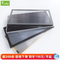 Very narrow edge glass cabinet door custom minimalist aluminum alloy wine cabinet wardrobe cabinet Changhong brown clip wire glass door door