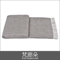 Fan Gallery) model room home soft cover blanket bed tail carpet bed flag decoration simple Metropolis Coffee