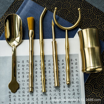 Tea ceremony 6 gentlemen pure copper tea ceremony Six gentlemen set of all copper tea cylinder tea - wash kung fu tea - fitting all