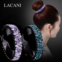 Meatball hair decoration Hair hair flower Korean temperament bud artifact Rhinestone fixed hair circle disc hair device headdress clip