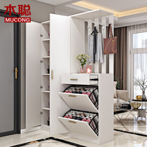 Light luxury entrance hall partition cabinet double-sided screen cabinet flip-over shoe cabinet home Guest restaurant door locker